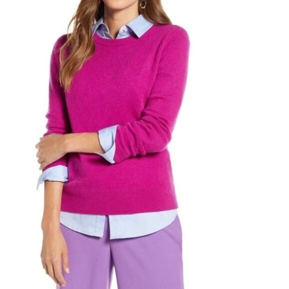 Women's Halogen Crewneck Cashmere Sweater - Picture 1 of 6